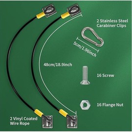 LYSAIMG 2Pcs Garbage Trash Can Lock, Squirrel Bear Proof Lid With Wire Ropes, Universal for Various Bins, Animal Proof