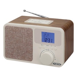 Jensen JCR-315 JCR-315 Digital AM/FM Dual-Alarm Clock Radio with Wood Cabinet