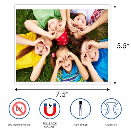 10 Pack 5"x7" Premium Magnetic Picture Pockets Frames Holds 5 x 7 inches Photo for Refrigerator Picture Frames by Mositear
