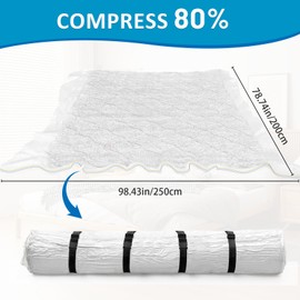 Extra Thick Mattress Vacuum Seal Bag, 250x200cm Mattress Vacuum Storage Bags Cover for Moving House, Storage and Shipping (Super King/Double/Queen Size)