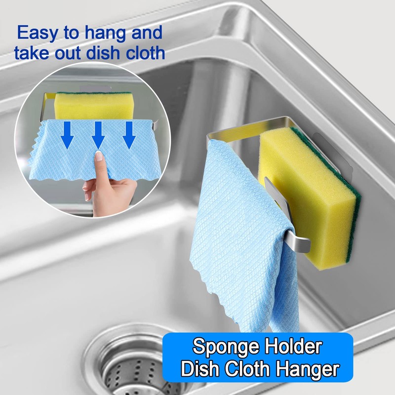 GAViA Kitchen Sink Sponge Holder - Sponge and Dish Cloth