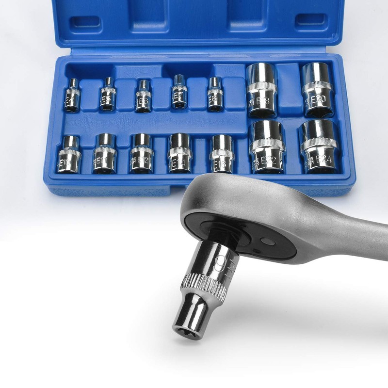 oumuik 14 Piece E Star Torx Socket Set E4-E24 on