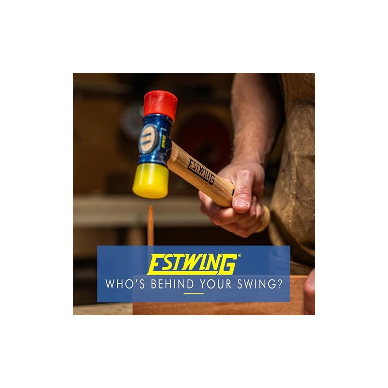 ESTWING Rubber Mallet - 12 oz Double-Face Hammer with Soft/Hard