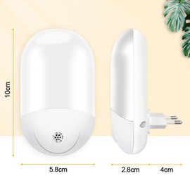 HOTUT Night Light Socket with Twilight Sensor, RGB Night Lamp Children with Timer & Remote Control, LED Night Light Socket Children, Night Light for Children's Room, Stairway, Hallway