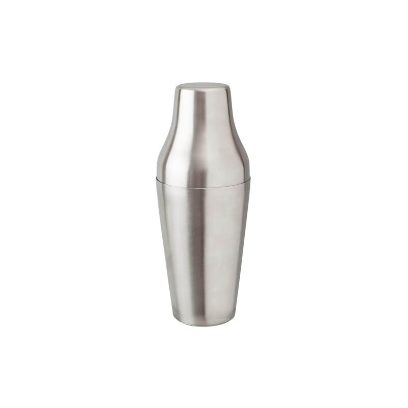 COCKTAIL7 Paris French Cocktail Shaker Continental 50cl Brushed Stainless Steel