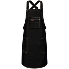 Red Kap mens Shop work utility aprons, Prewashed Black, 28W x 36L US