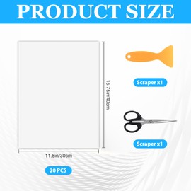 20 Pack Cat Scratch Furniture Protector, 22x16 Couch Protector from Cat Claws, No Pins Self-Adhesive Corner Protectors, Easy to Remove Anti-Scratch Furniture Covers for Fabric & Leather Sofa, Walls