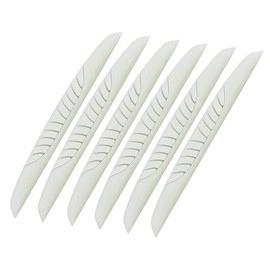 EIHI Pack of 6 high-quality door edge protection, car door edge protection, car eye-catching warning with glow-in-the-dark function, rubber door edge protector, sticker for car door, White