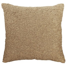 Riverbrook Home Zippered Cushion Cover Pillow with Removable Soft Angel Hair Filler, Ace Latte - Brown, 20 x 20-Inch
