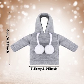 Bencailor 4 Pcs Doll Clothes 11.5 Inch Girl Boy Doll Accessories Christmas Clothes Hoodie Sweater Set Knitted Clothing for Elf Doll Decor (Hoodie)
