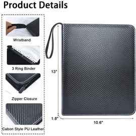 9 Pocket Trading Card Collection Book, Binder Card Album with 900 Pockets Game Card Sleeves, Binder Card Organizer for MTG, TCG, and Baseball Cards Protection and Storage