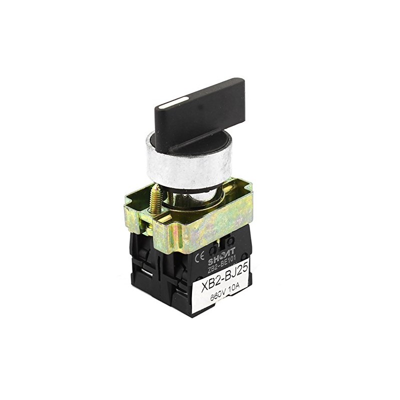 uxcell a14090200ux0565 ZB2-BE101 SPDT 2NO 4 Terminal 3-Position Rotary Selector