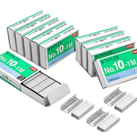 10# Staples, 10000 Pcs 0.4 Inch x 0.2 Inch Stainless Steel Staples for Desk Stapler of Office and Household (10#)