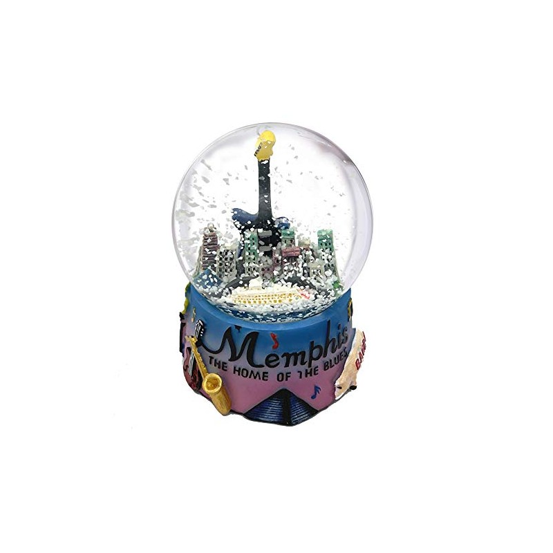 City-Souvenirs Memphis Snow Globe Tennessee Waterglobe 3.5 Inches Tall