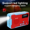 RD-666T Portable Solar Powered Emergency Hand Crank AM FM Radio