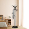 OIRUMIE Modern Coat Rack with Natural Marble Base, Metal Freestanding