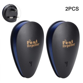 2 pcs Electronic Ultrasonic Mosquito Killer Insect Pest Cockroach Repellent for Home Living RoomUK 110~240V