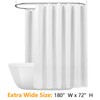 Seenus Extra Wide Fabric Shower Curtain Liner with 6 Large