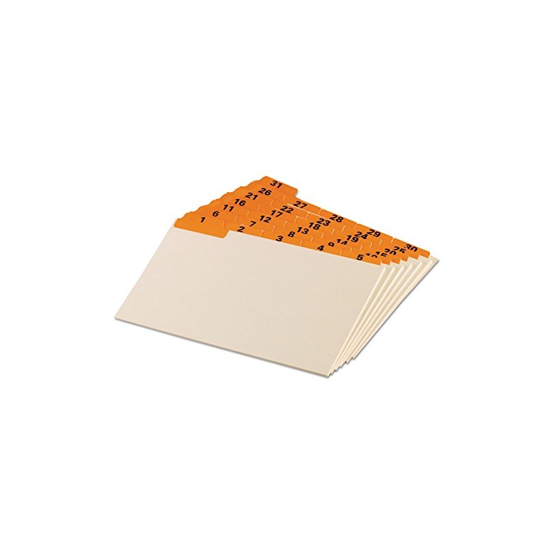 Oxford 05832 Laminated Tab Index Card Guides, Daily, 1/5 Tab,