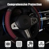AMZAUTO Bling Steering Wheel Cover for Women, Leather Sparkly Rhinestone