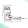 sourcing map Nickel-Plated Copper Hose Barb Fitting Elbow 4mm Barbed