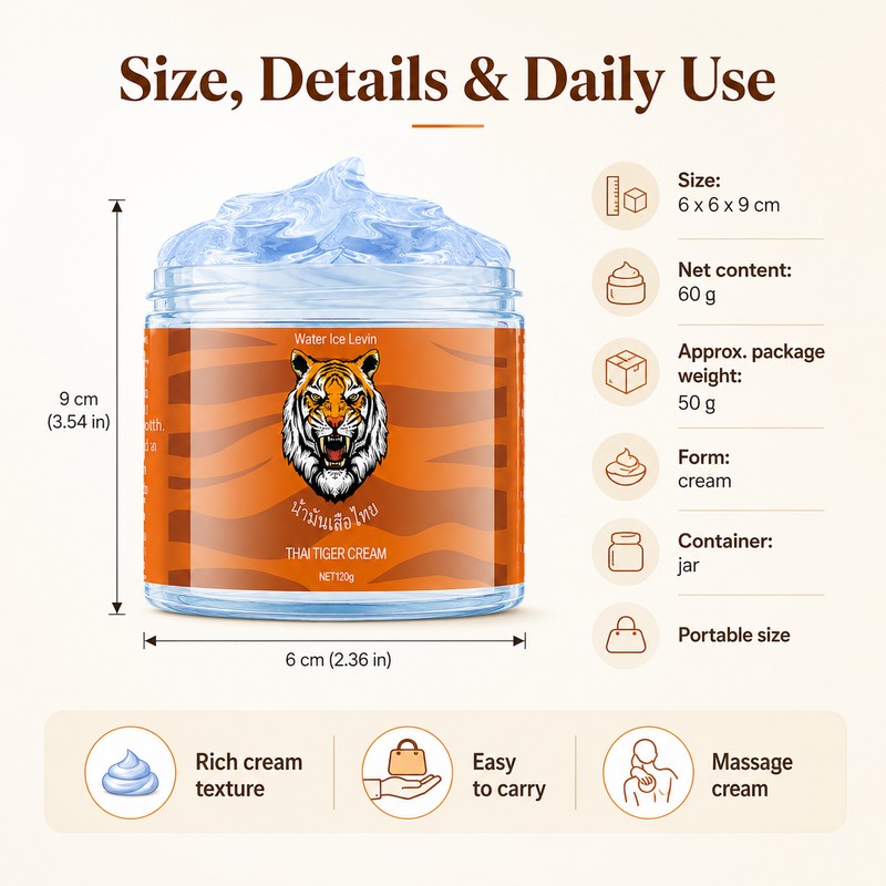 Thai Tiger Massage Cream for Body Care – Moisturizing Comfort