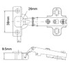26mm - 95_ Degrees Concealed Hinge Full Overlay Type with