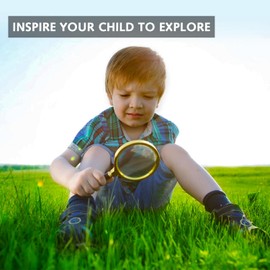 Magnifying Glass 15X Handheld Reading Magnifier 90mm Portable Magnifying Lens for Seniors Hobbies with Non-Slip Wooden Handle Shatterproof for Father's Day