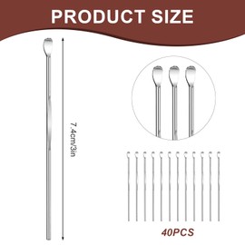 40pcs Ear Spoon Stainless Steel Ear Pick Earwax Removal Tool Ears Cleaning Tool Safe Ears Wax Removal Tools