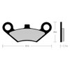 Tecnium Brake Pad for Quad Linhai 260 Goon 2X4/4X4 2007