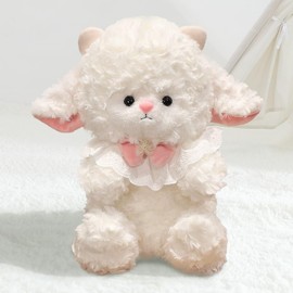 FPYWO Lamb Plush Toy, Cute Sheep Stuffed Animal Plush Doll, Soft Small Plush Toy for Kids Girls Boys, Stuffed Sheep Gift for Birthday, Christmas, Easter, Home Decor (9 Inch)