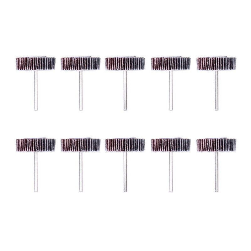 AUTOTOOLHOME 10 Pack Abrasive Flap Wheel Sander 80 Grit 1/8