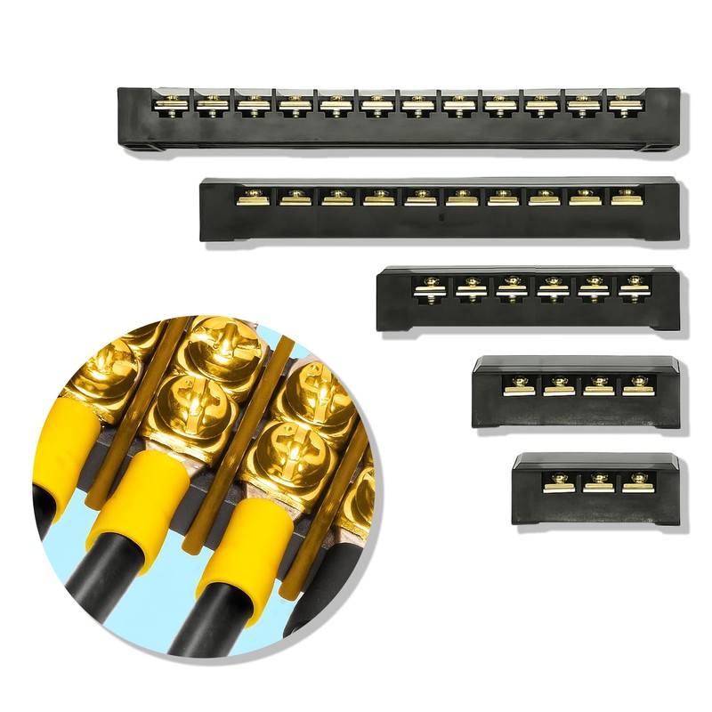 Terminal Block 2 Wrapped 10 Circuits 30A 450v Double-Row Screw