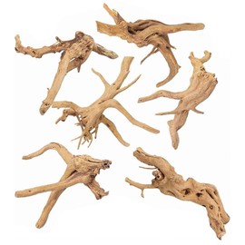 Aquarium Driftwood Aquarium Background Decoration Sticker Natural Driftwood Reptile Hideaway (Set of 6) Length 5 - 18 cm Diameter 5 - 8 cm