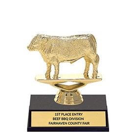 DINN BROS Golden Bull - Steer Trophy - 4 Inch with Free Engraving