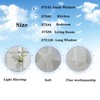 AZRMT White Sheer Curtains 95 Inch Length 2 Panels, Light