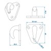Multibros Pack of 30 Tarpaulin Hooks, Net Hooks, Fixing Hooks,