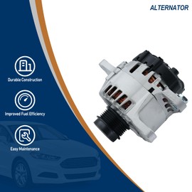 12V 120A 6-Groove Decoupler Pulley Clockwise Alternator for Kia Soul 2012 2013 2014 2015 2016, Forte 2014 2015 2016, Rondo 2014 2015 2016, Hyundai Elantra 2013, Elantra Coupe