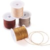 Spritewelry 4 Rolls 0.8mm Round Metallic Cord Beading String Threads