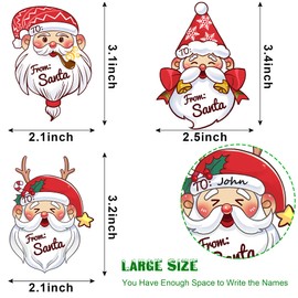 DECYOOL 160Pcs from Santa Gift Tags Christmas Tags Stickers Christmas Gift Tags Name Labels for Holiday Festive Gift Wrapping Party Favors