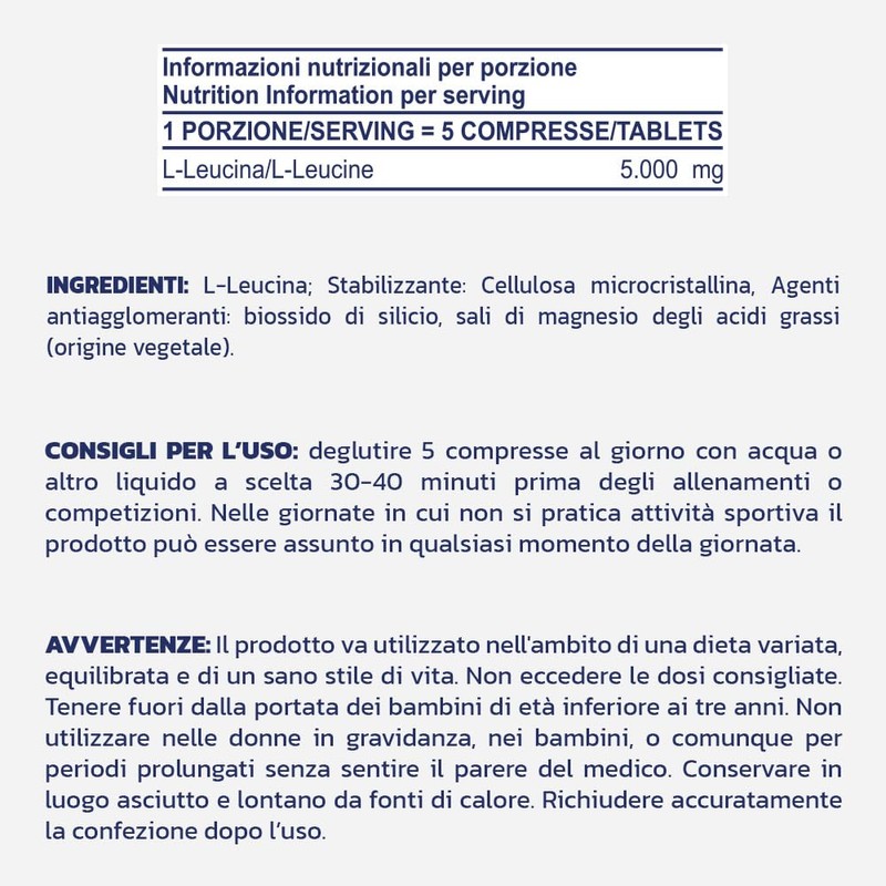 PROLABS LEUCINE 1000 | L-Leucina Pura 1000 mg | 150