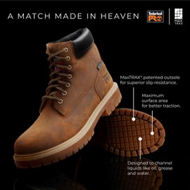 Timberland PRO 6IN Direct Attach, Men's, Earth Bandit, Steel Toe, EH, MaxTrax Slip Resistant, WP/Insulated Boot (11.5 M)