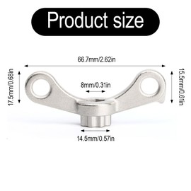 JeeGoWooss Bike Crank Removal Tool with Safety Hook, Easy Crank Extractor Compatible with Shimano Hollowtech II, Professional Crank Tool for Easy Removal & Maintenance of Bikes (Silver Gray, 2.62in)