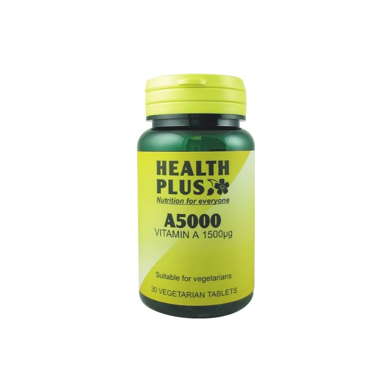 Health Plus A5000 : Vitamin A Supplement : 30 Tablets,