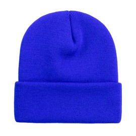 ZOORON 1 y 2 paquetes de gorros para hombres y mujeres, gorros cálidos de invierno de punto acrílico, unisex, Azul Real, 7-7 1/4