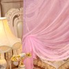 Luxury Princess Three Side Openings Post Bed Curtain Canopy Netting