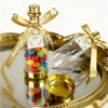 LOLYSIC 36PCS Mini Champagne Bottle Candy Container Shaped Jars Gold
