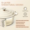 5 Qt Enameled Cast Iron Dutch Oven with Lid, Cream