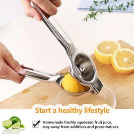 Ollimy Lemon Squeezer Hand Press, Lemon Squeezer Juicer Stainless Steel Robust and Durable, Lime and Lemon Squeezer, Manual Citrus Juicer, Small Lime Press (6.5 cm Diameter)