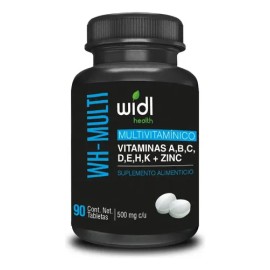 Multivitamínico Premium Widl Health  90 Tabletas  Vitaminas y Minerales  Hombre y Mujer  Sin Sabor                                                    
